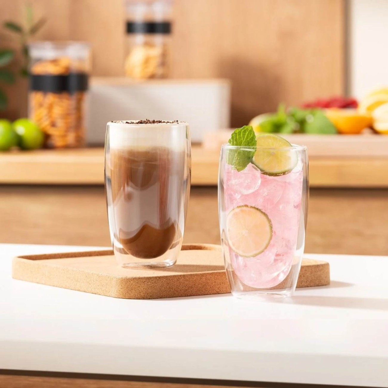 Bodum Σετ 2 τεμ. ποτήρια double wall  450ml Transparent  σειρά Pavina Κούπες/Φλυτζάνια