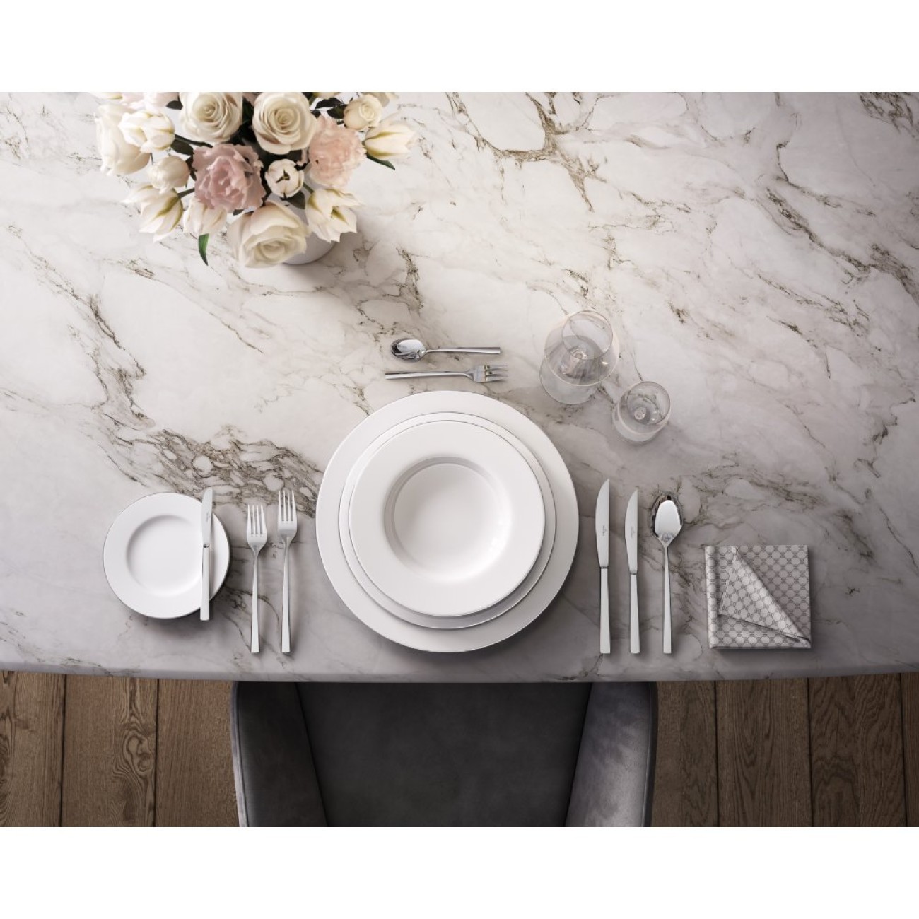 Villeroy & Boch Πιάτο φαγητού 27 εκ. σειρά Anmut Platinum No1 
 Πιάτα ρηχά φαγητού