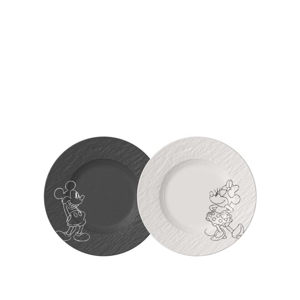 Villeroy & Boch Σετ 2 τεμ. πιάτο φρούτου 21,7 εκ. σειρά Manufacture Rock Mickey Mouse
