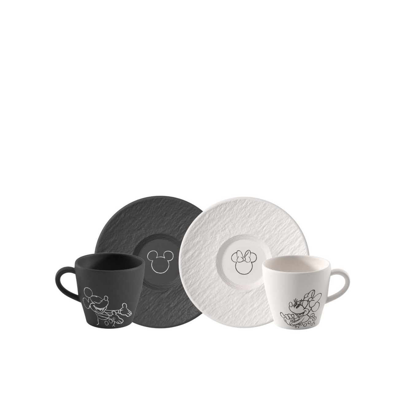 Villeroy & Boch Σετ 4 τεμ. φλιτζάνι/πιάτο καφέ σειρά Manufacture Rock Mickey Mouse Manufacture Rock by Villeroy & Boch