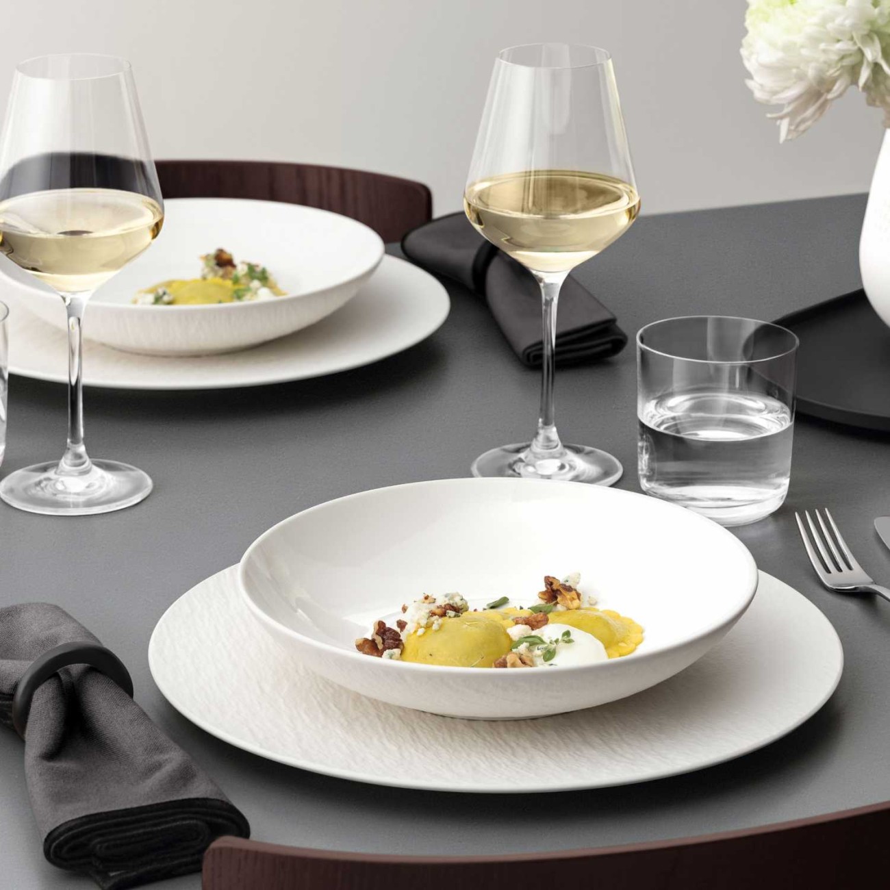 Villeroy & Boch Πιάτο βαθύ 23,5εκ./0,43 λτ. σειρά Manufacture Ice Manufacture Rock by Villeroy & Boch