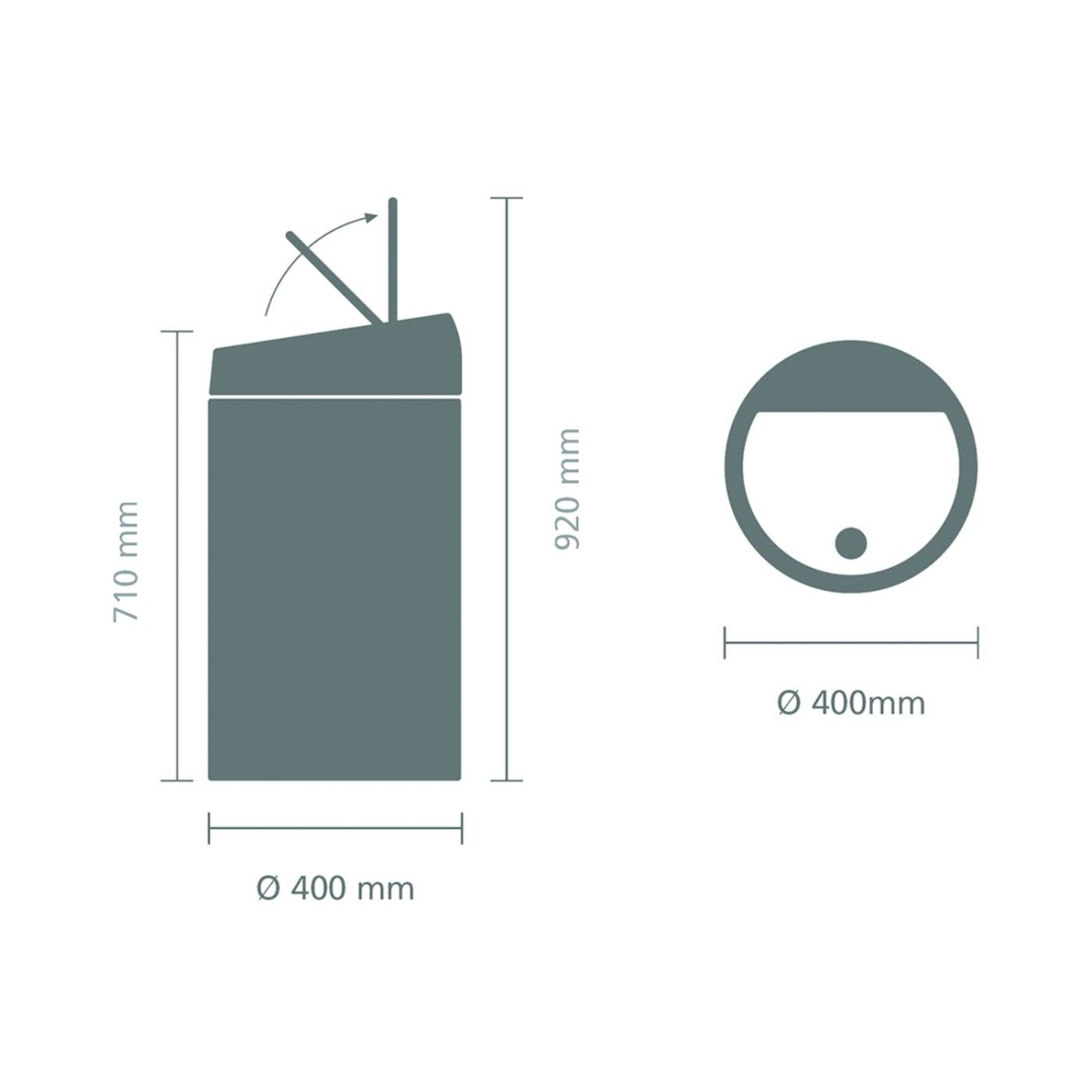Brabantia Δοχείο 60 λτ. FPP Touch Bin Κάδοι Κουζίνας