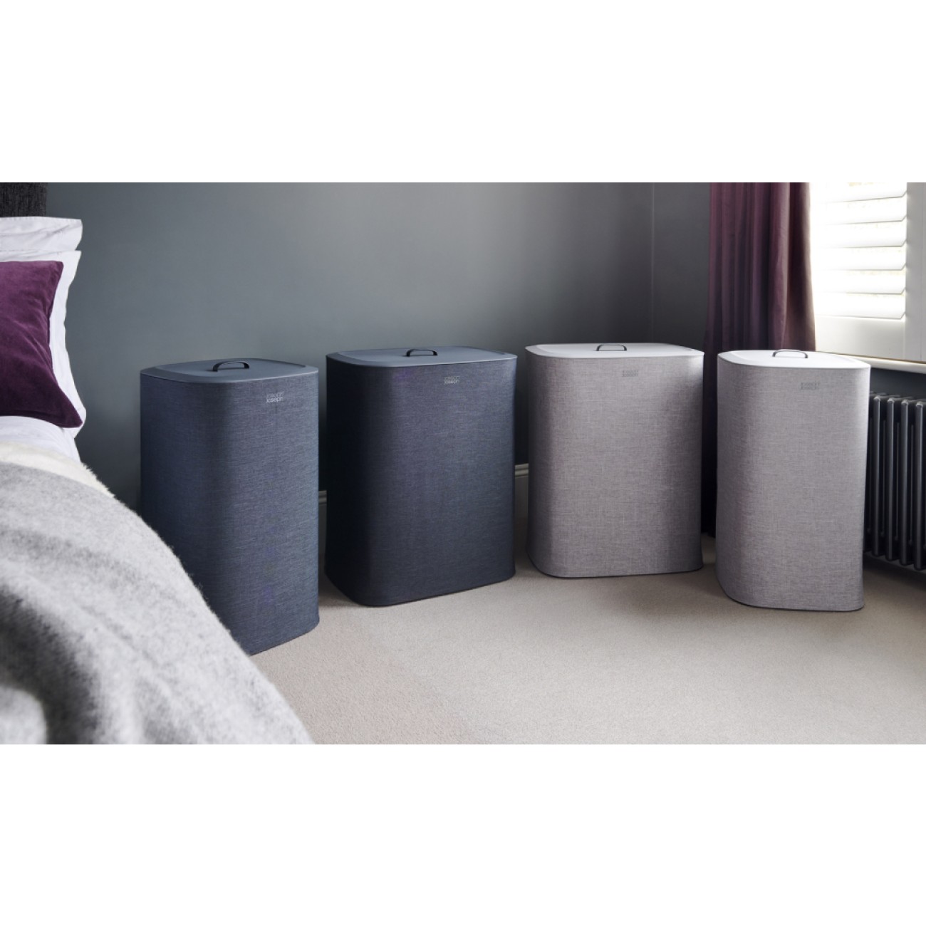 Joseph Joseph Καλάθι απλύτων 60lt. 71x39,5x39,5 cm γκρί ανοιχτό σειρά Tota Κάδοι απλύτων
