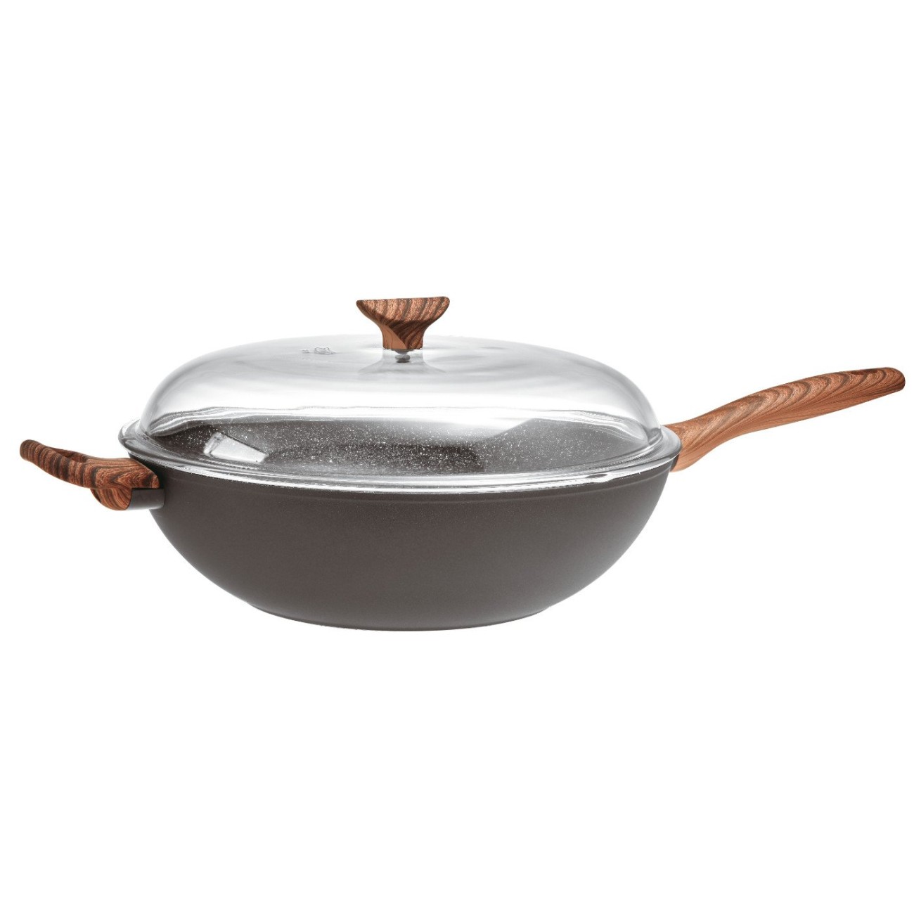 Sambonet Wok 32 εκ./5,7 λτ. με καπάκι Black σειρά Rock 'N' Rose Τηγάνια/Wok