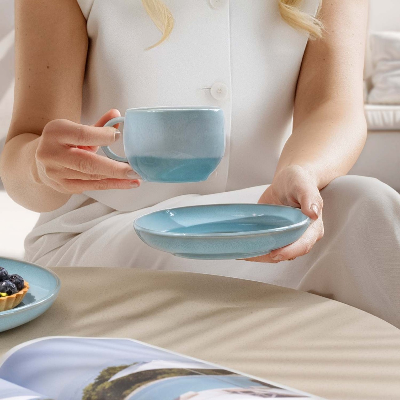 Villeroy & Boch Φλιτζάνι καφέ/τσαγιού 0,27 λτ. σειρά Perlemor Aqua Perlemor by Villeroy & Boch