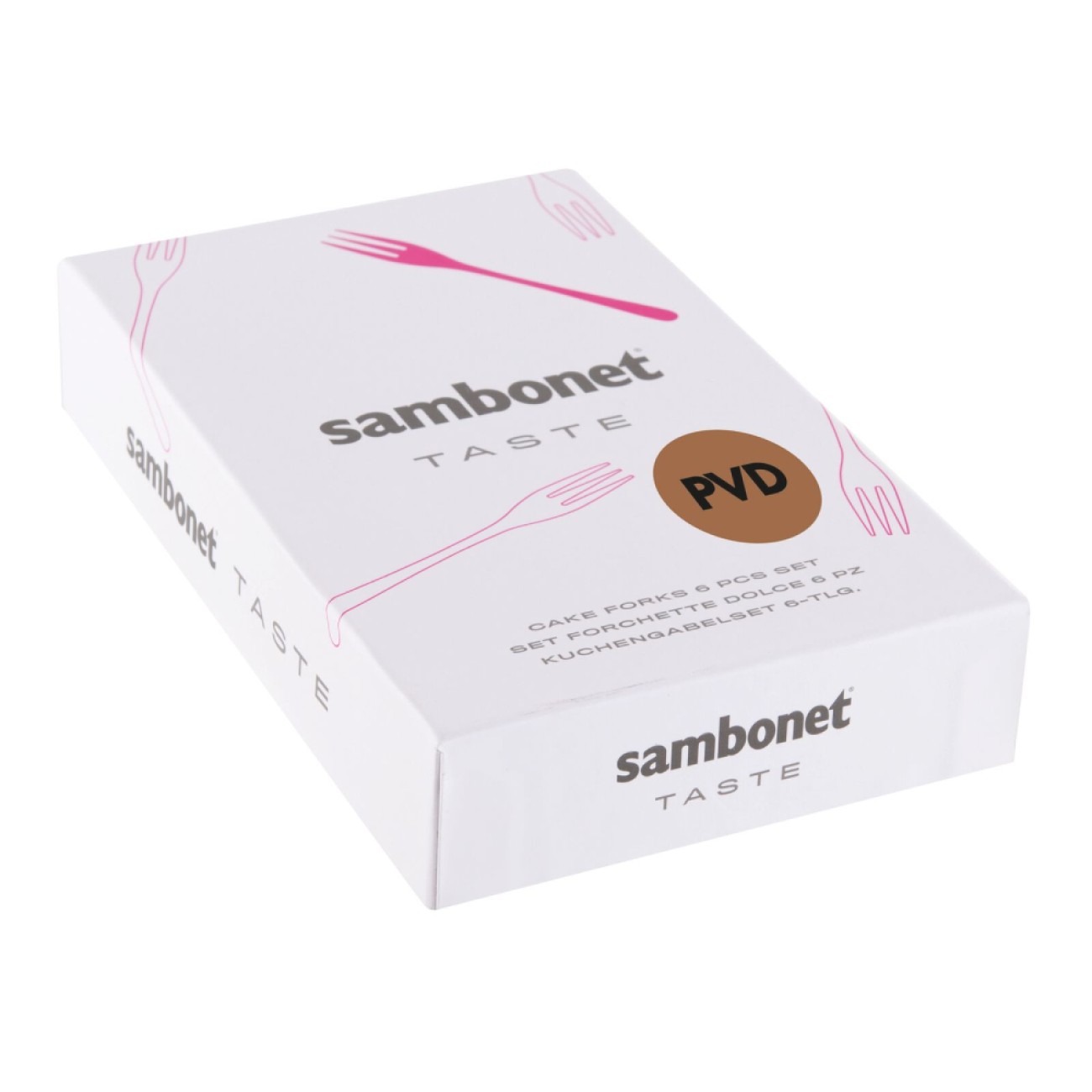 Sambonet Σετ 6 τεμ. πηρούνι γλυκού PVD Champagne σειρά Taste 