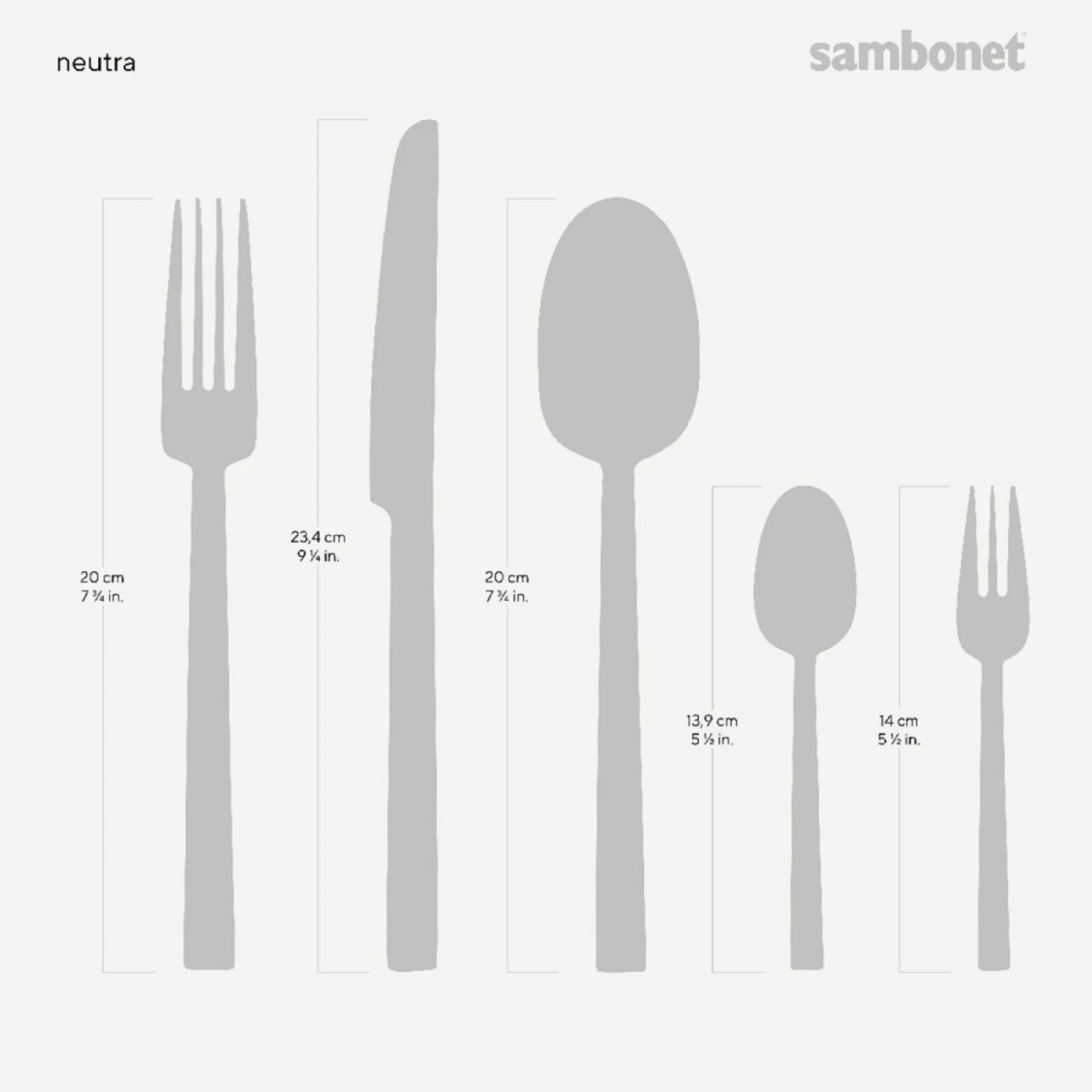 Sambonet Σετ 60 τεμ. μαχαιροπήρουνα σειρά Neutra Σετ Μαχαιροπήρουνα