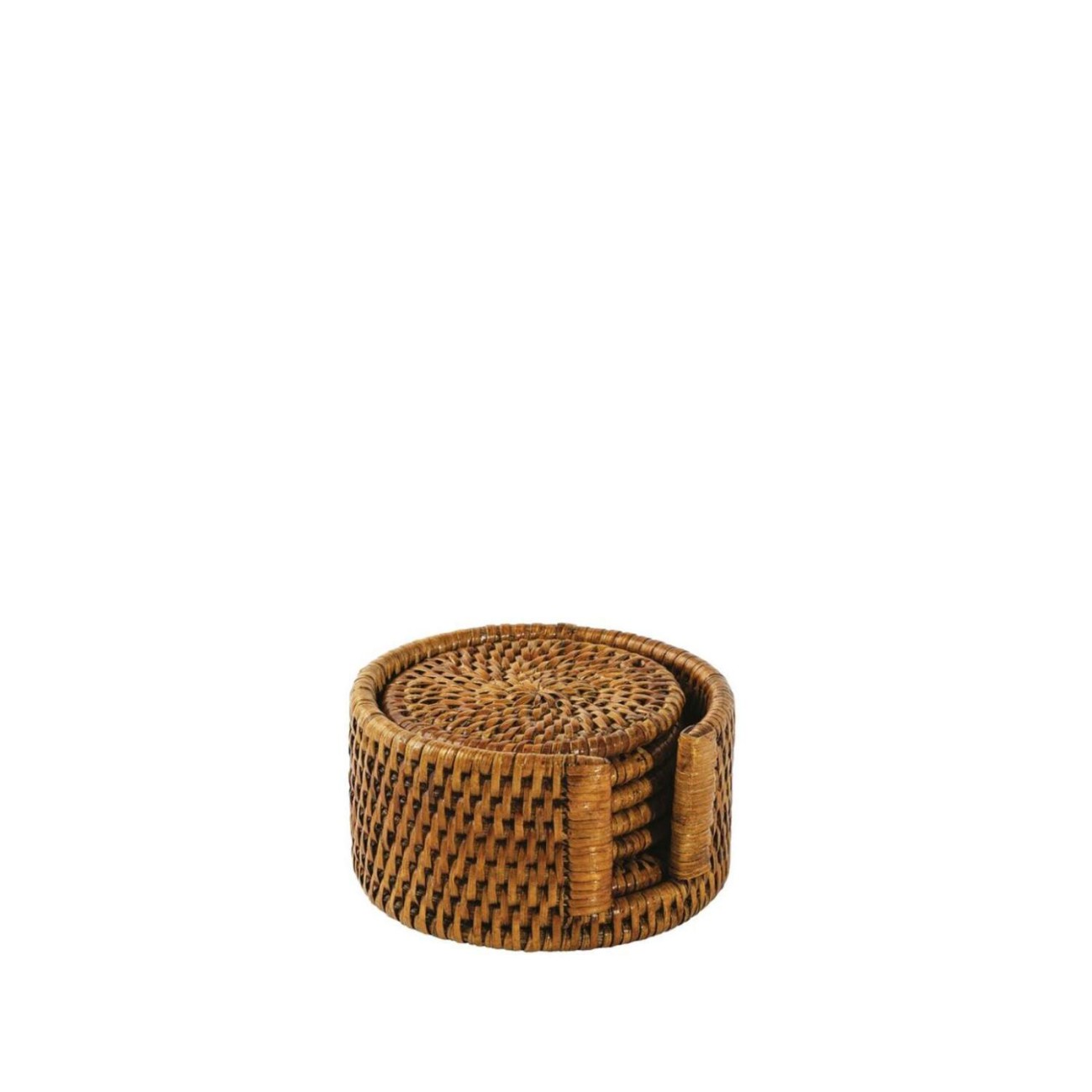Sambonet Σετ 6 τεμ. σουβέρ με βάση Rattan Honey Brown σειρά Radici  Αξεσουάρ Σερβιρίσματος