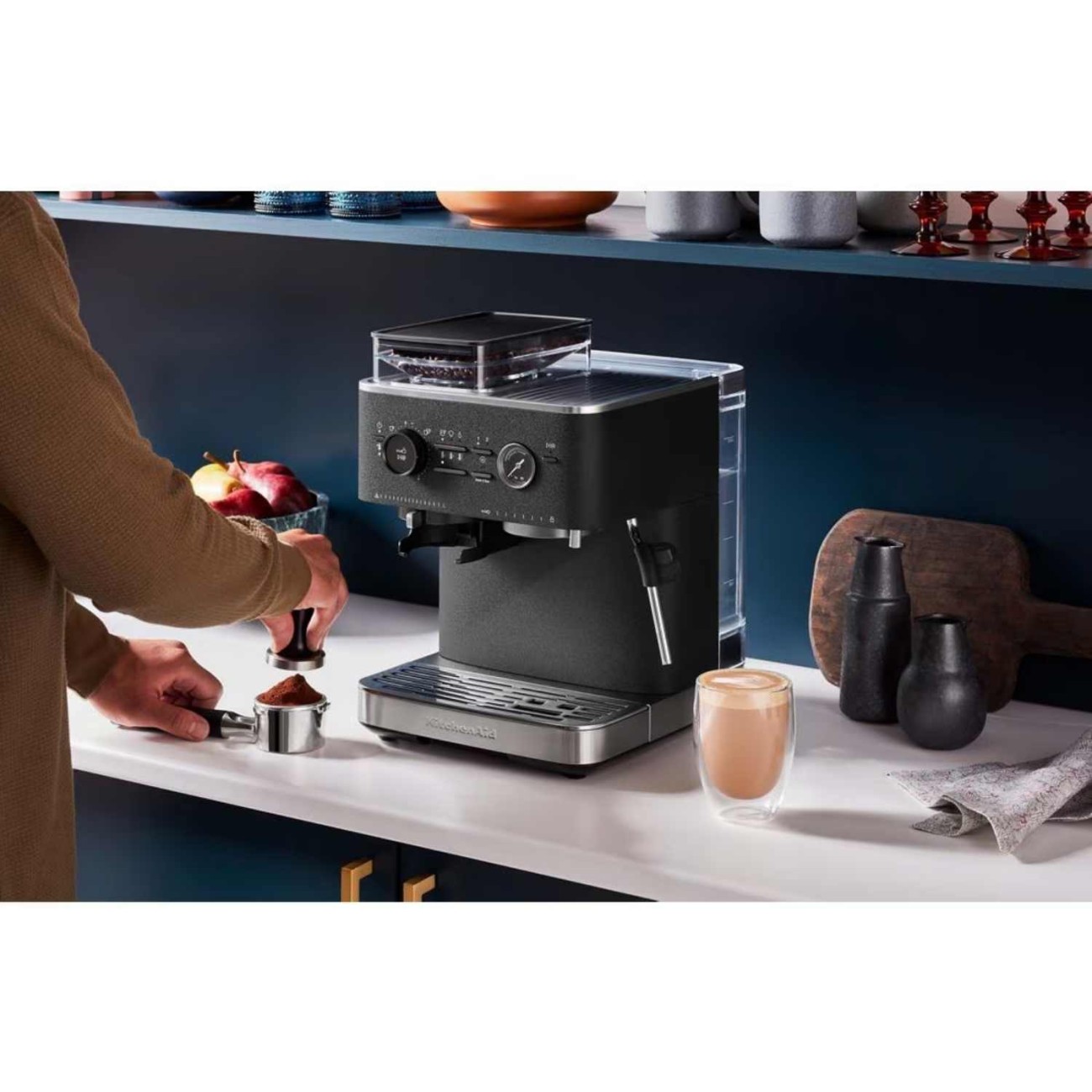 KitchenAid Μηχανή εσπρέσσο με μύλο άλεσης ημιαυτόματη Cast Iron Black 
