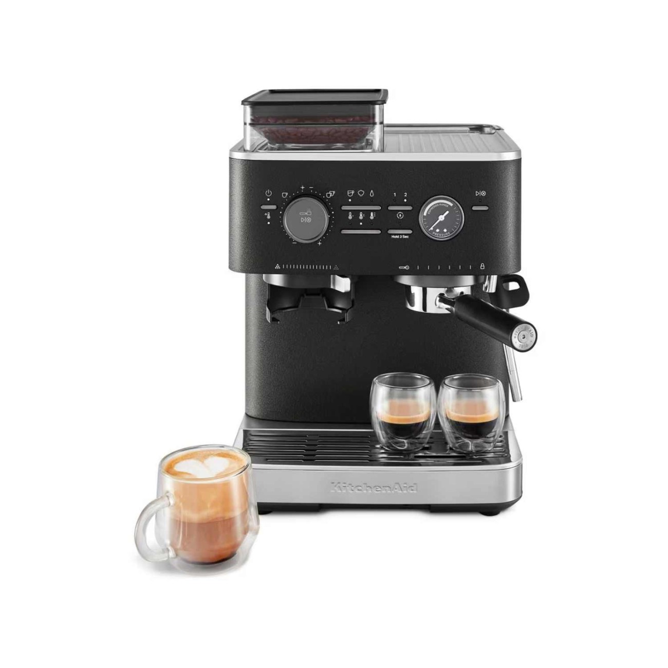 KitchenAid Μηχανή εσπρέσσο με μύλο άλεσης ημιαυτόματη Cast Iron Black 