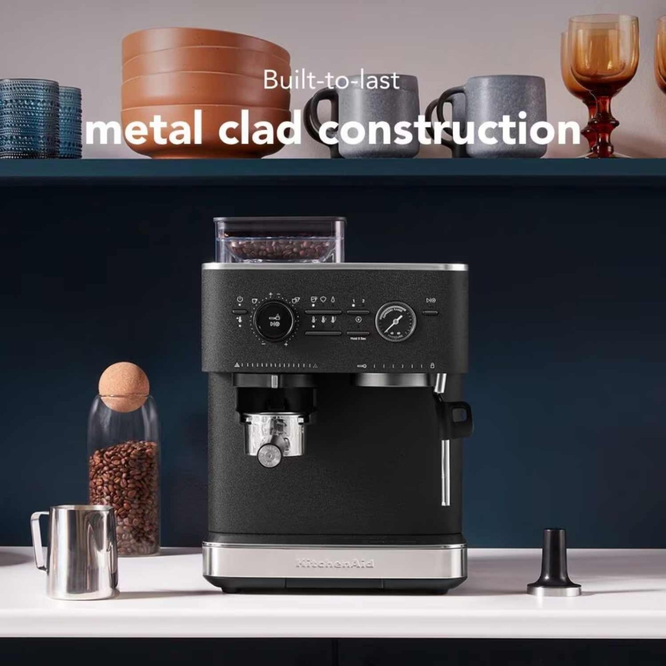 KitchenAid Μηχανή εσπρέσσο με μύλο άλεσης ημιαυτόματη Cast Iron Black 