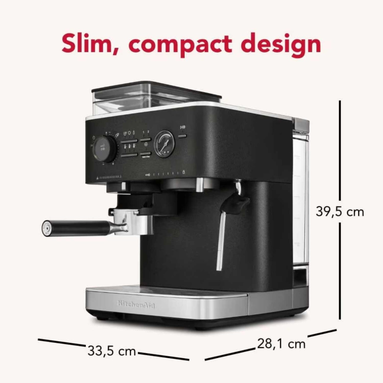 KitchenAid Μηχανή εσπρέσσο με μύλο άλεσης ημιαυτόματη Cast Iron Black 