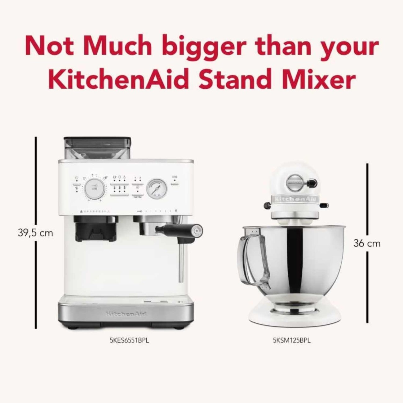 KitchenAid Μηχανή εσπρέσσο με μύλο άλεσης ημιαυτόματη Porcelain White Αυτόματες Καφετιέρες