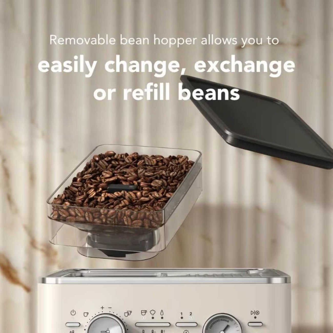 KitchenAid Μηχανή εσπρέσσο με μύλο άλεσης ημιαυτόματη Porcelain White Αυτόματες Καφετιέρες