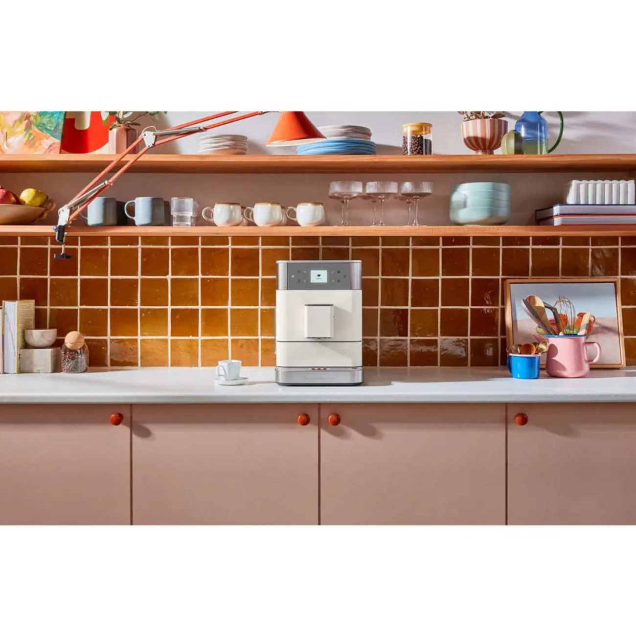 KitchenAid Μηχανή εσπρέσσο πλήρως αυτόματη Porcelain White σειρά KF7 Αυτόματες Καφετιέρες