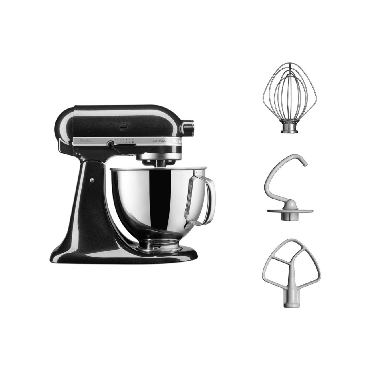 KitchenAid Μίξερ 4,8lt. Onyx Black σειρά Artisan Μίξερ