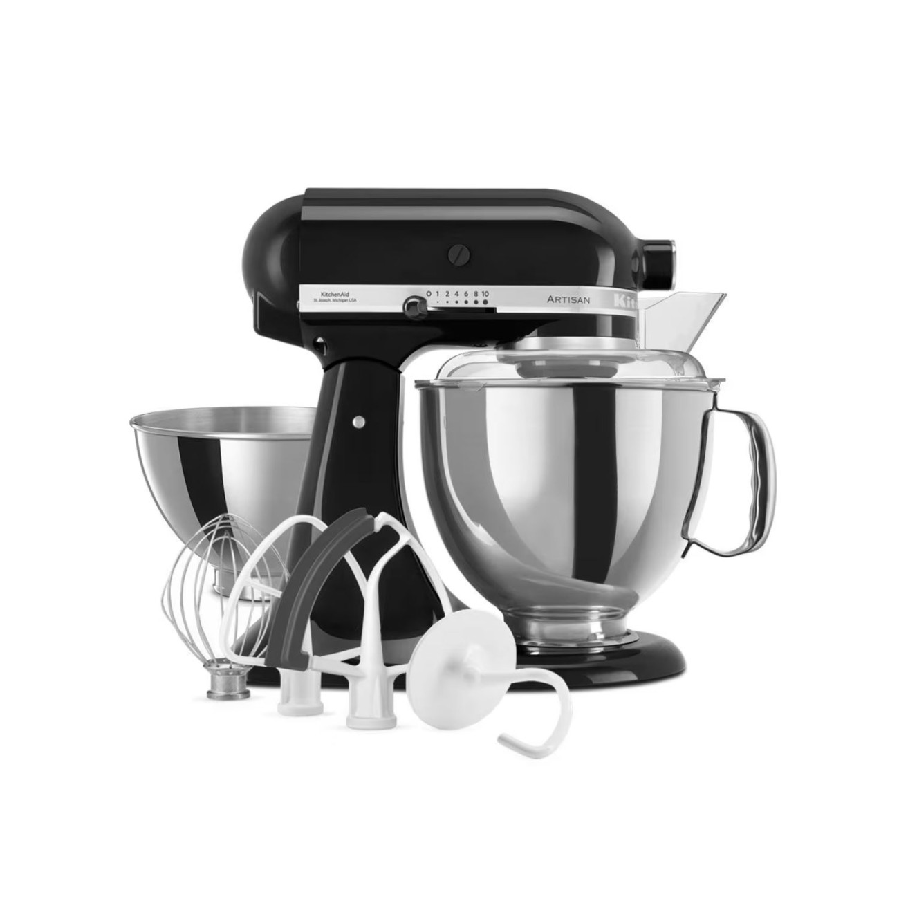 KitchenAid Μίξερ 4,8 lt Onyx Black σειρά Artisan Μίξερ & Κουζινομηχανές