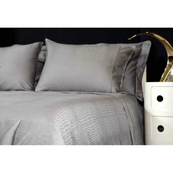 Valeron Σετ σεντόνια 240x260εκ./270x290εκ. & 2 μαξιλαροθήκες ανθρακί σειρά Crocodile Valeron Σετ σεντόνια 240x260εκ./270x290εκ. & 2 μαξιλαροθήκες ανθρακί σειρά Crocodile