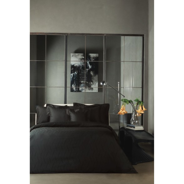 Valeron Σετ σεντόνια 240x260εκ/270x290εκ. & 2 μαξιλαροθήκες μαύρο σειρά Nocturnal Valeron Σετ σεντόνια 240x260εκ/270x290εκ. & 2 μαξιλαροθήκες μαύρο σειρά Nocturnal