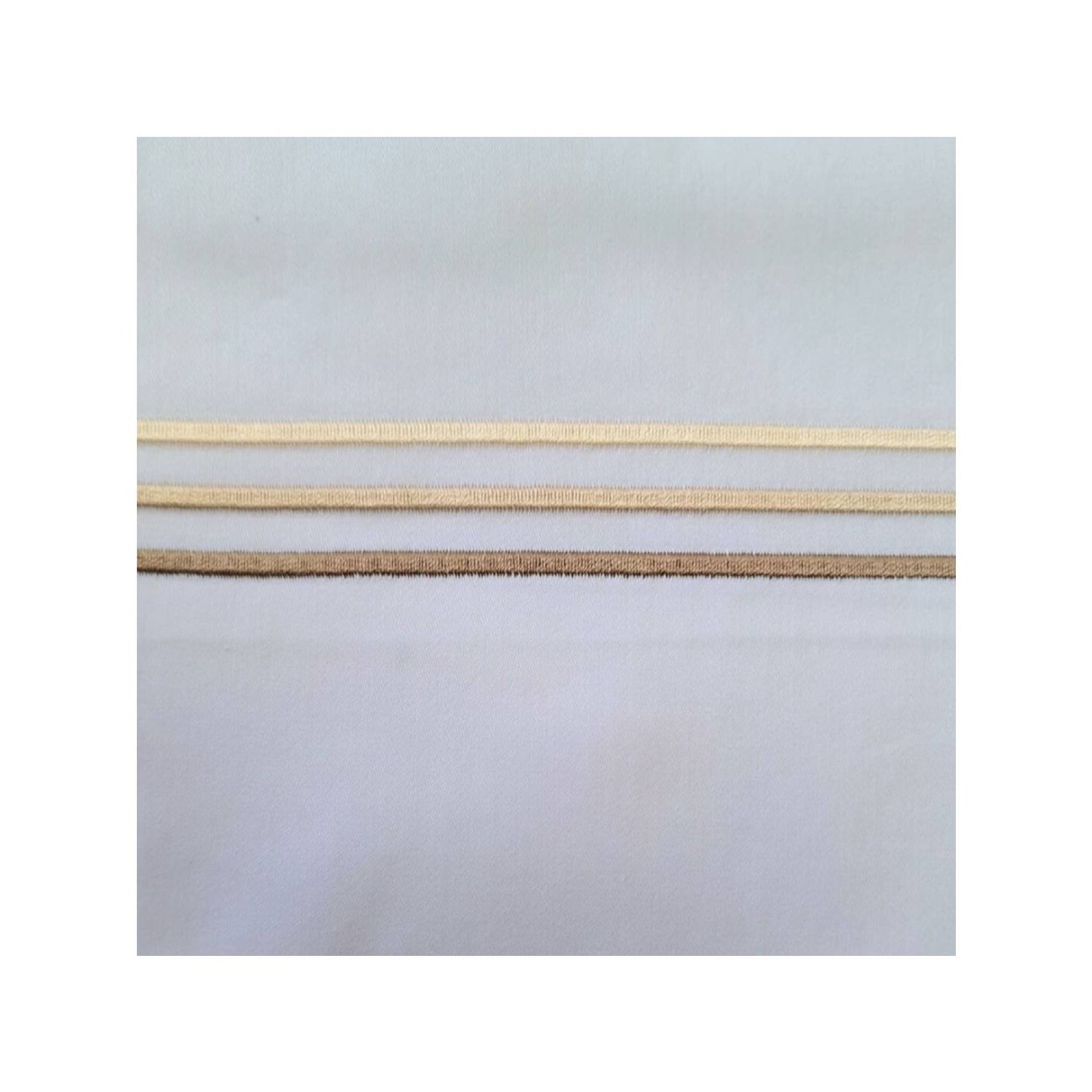 Valeron Σετ σεντόνια 240x260εκ/270x290εκ. & 2 μαξιλαροθήκες λευκό/camel σειρά Trio Σεντόνια