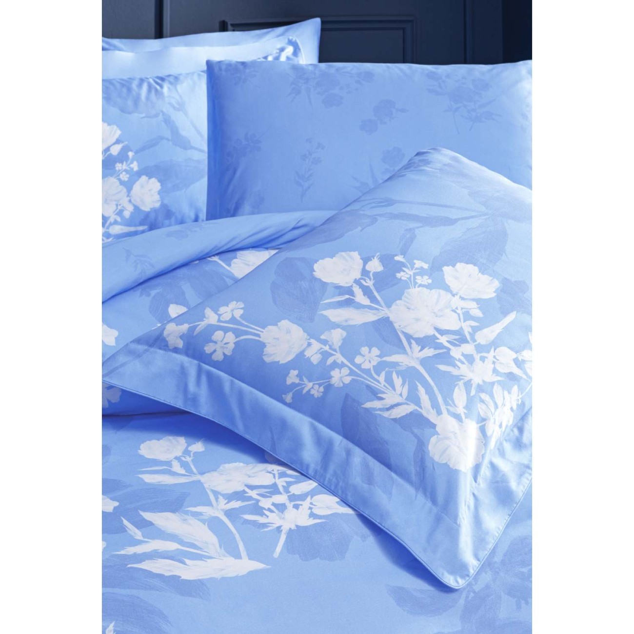 Valeron Σετ σεντόνια 240x260εκ/270x290εκ. & 2 μαξιλαροθήκες μπλε σειρά Eunike Σεντόνια