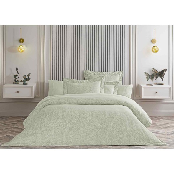 Valeron Σετ σεντόνια 240x260εκ/270x290εκ. & 2 μαξιλαροθήκες mint σειρά Loire Valeron Σετ σεντόνια 240x260εκ/270x290εκ. & 2 μαξιλαροθήκες mint σειρά Loire
