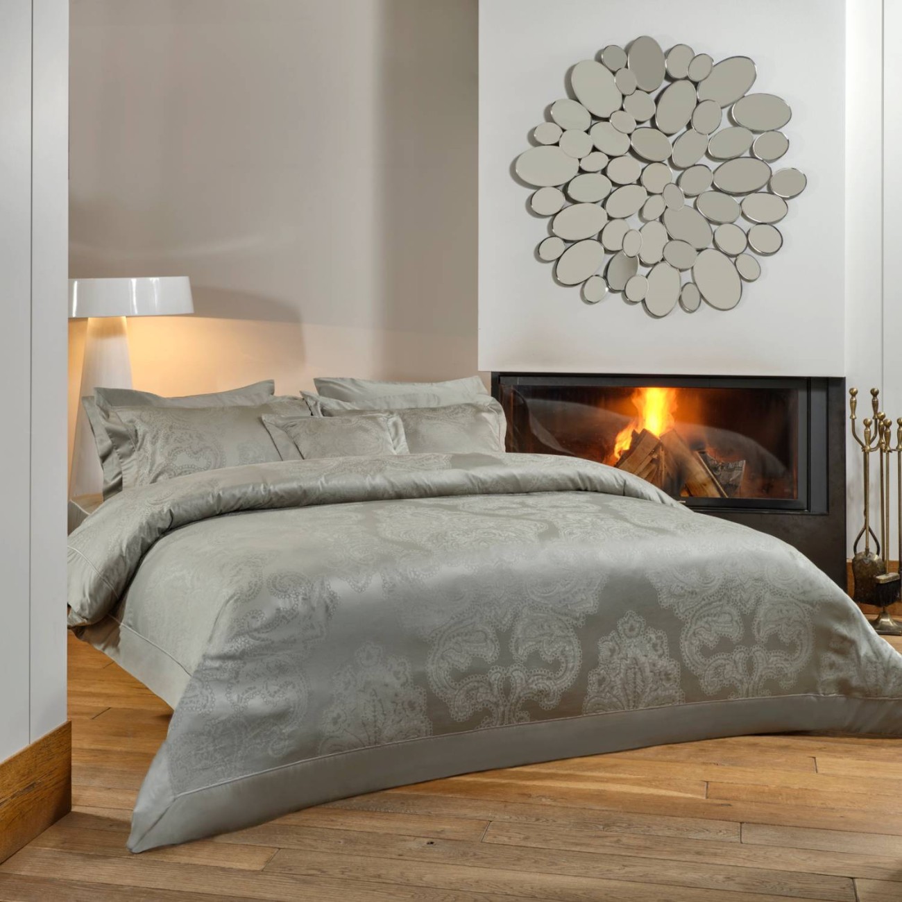 Valeron Σετ σεντόνια 240x260εκ/270x290εκ. & 2 μαξιλαροθήκες sage σειρά Clementine 