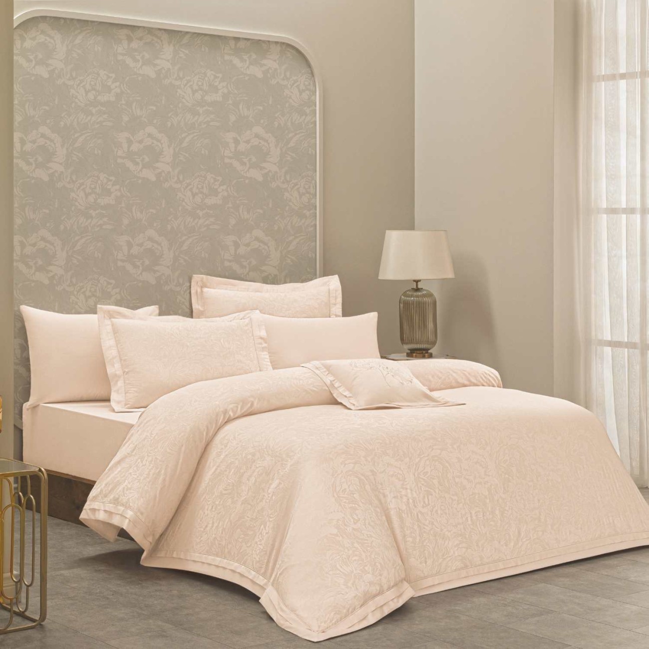 Valeron Σετ σεντόνια 240x260εκ./270x290εκ. & 2 μαξιλαροθήκες ροζ σειρά Aventus Σεντόνια