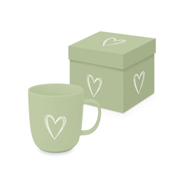 Paperproducts Design - PPD Κούπα Matte 400ml σε κουτί πράσινη σειρά Pure Heart Paperproducts Design - PPD Κούπα Matte 400ml σε κουτί πράσινη σειρά Pure Heart