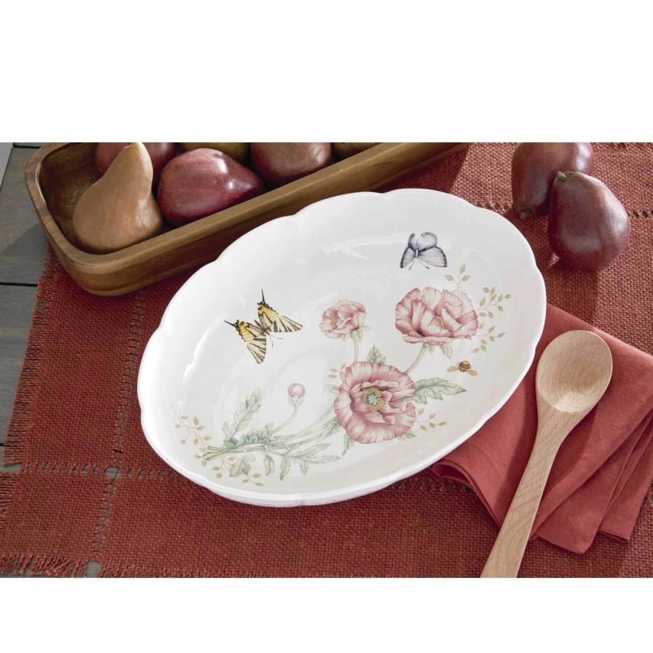 Lenox Σκεύος ψησίματος οβάλ 33εκ. σειρά Butterfly Meadow Πυρίμαχα Σκεύη - Ταψιά