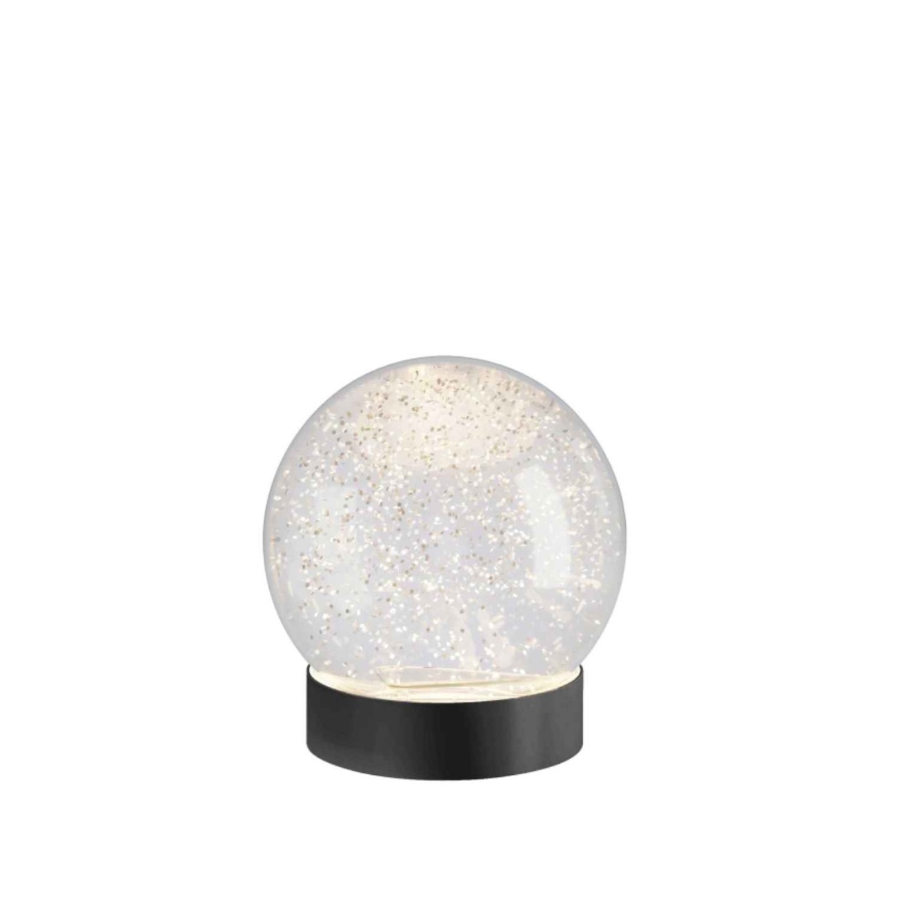 Sompex Χιονόμπαλα 13 εκ. Black Led σειρά Glamor Χριστουγεννιάτικα