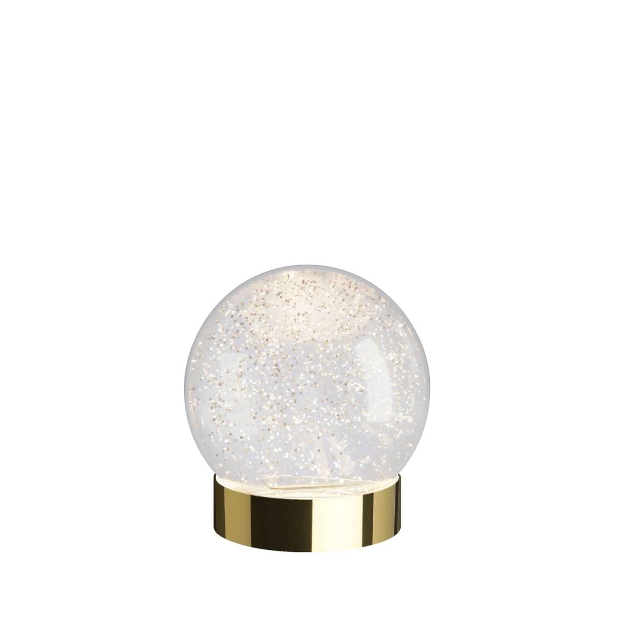 Sompex Χιονόμπαλα 13 εκ. Gold Led σειρά Glamor Χριστουγεννιάτικα