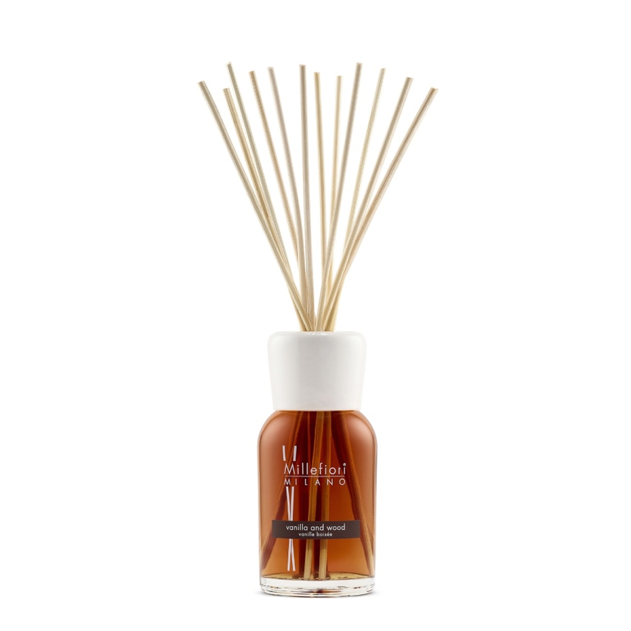 Millefiori Αρωματικά χώρου με στικς 250ml σειρά Βανίλια & Ξύλο Milano Αρωματικά Στικς