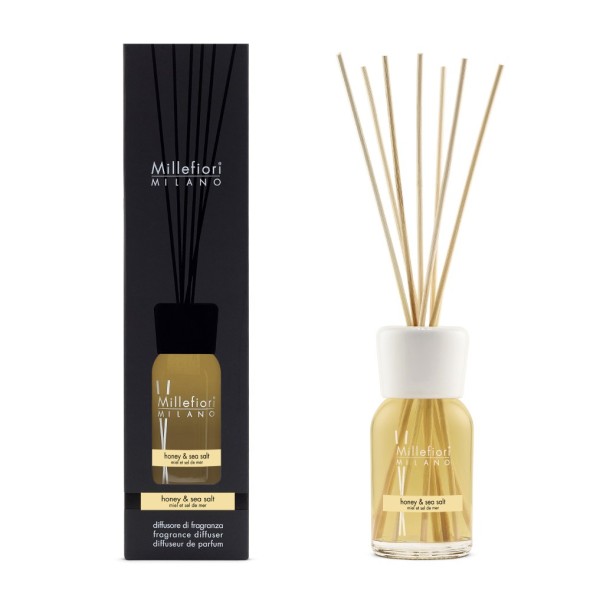 Millefiori Αρωματικά χώρου με στικς 100ml σειρά Μέλι & Θαλασσινό αλάτι Milano  
