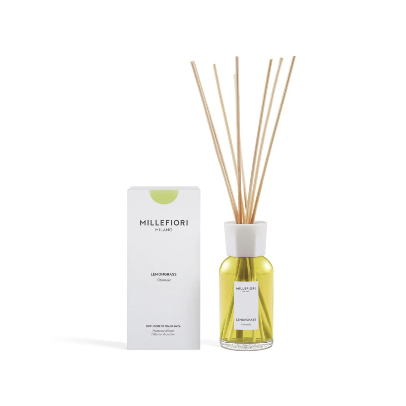 Millefiori Αρωματικά χώρου με στικς 100ml σειρά Lemon Grass Milano Αρωματικά Στικς