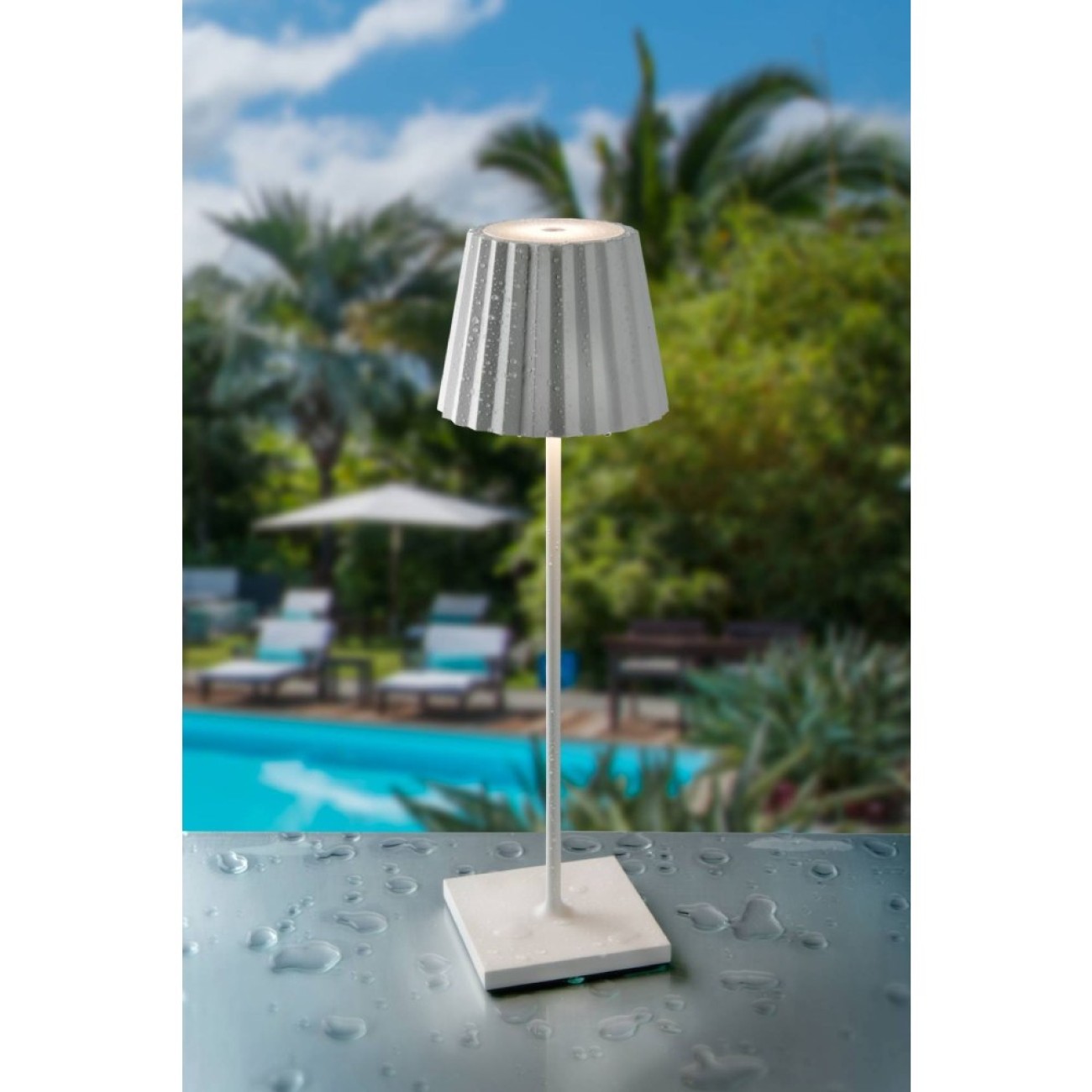 Sompex Φωτιστικό LED 38 εκ. άσπρο rechargable σειρά Troll Outdoor Επαναφορτιζόμενα