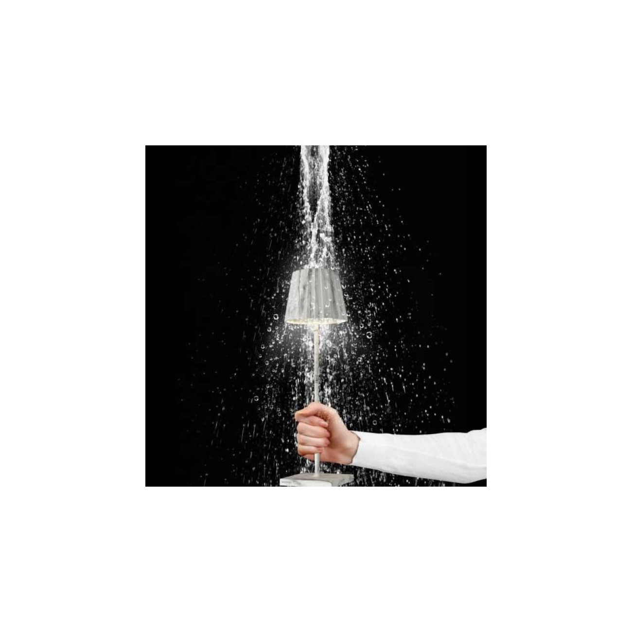 Sompex Φωτιστικό επαναφορτιζόμενο LED 38 εκ. Marmor White σειρά Troll Outdoor Φωτιστικά Εξωτερικού Χώρου