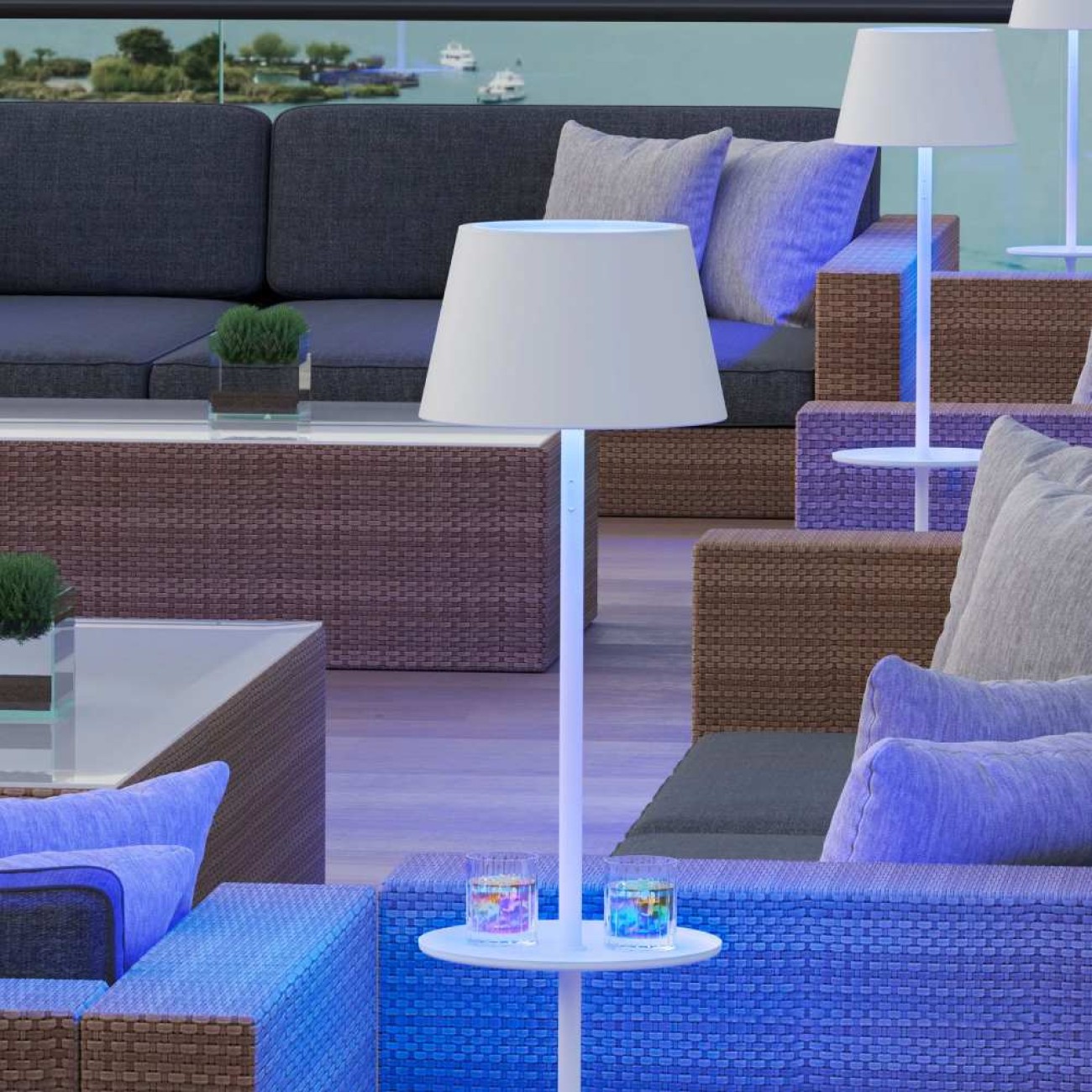 Sompex Φωτιστικό δαπέδου LED Outdoor άσπρο/9 colours σειρά Garcon 