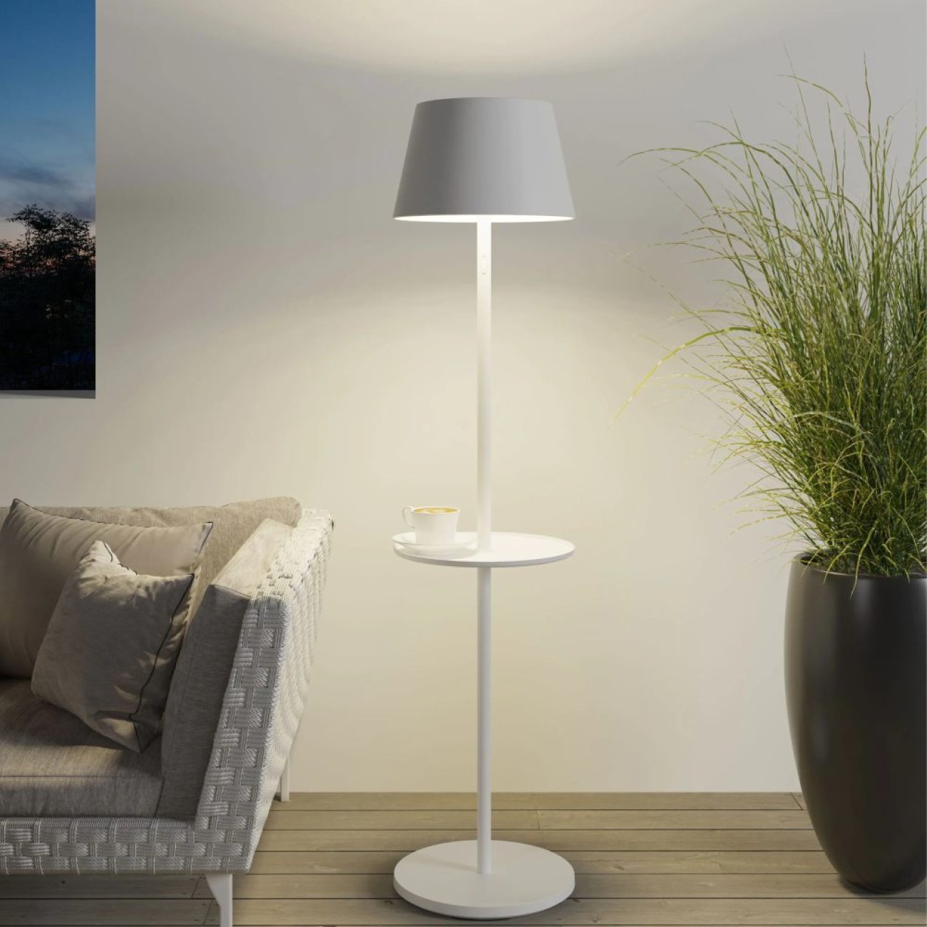 Sompex Φωτιστικό δαπέδου LED Outdoor άσπρο/9 colours σειρά Garcon 