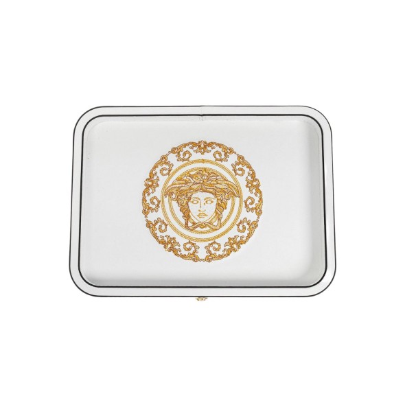 Versace Δίσκος δερμάτινος λευκός/χρυσός 24x17,5cm σειρά Medusa Gala Versace Δίσκος δερμάτινος λευκός/χρυσός 24x17,5cm σειρά Medusa Gala