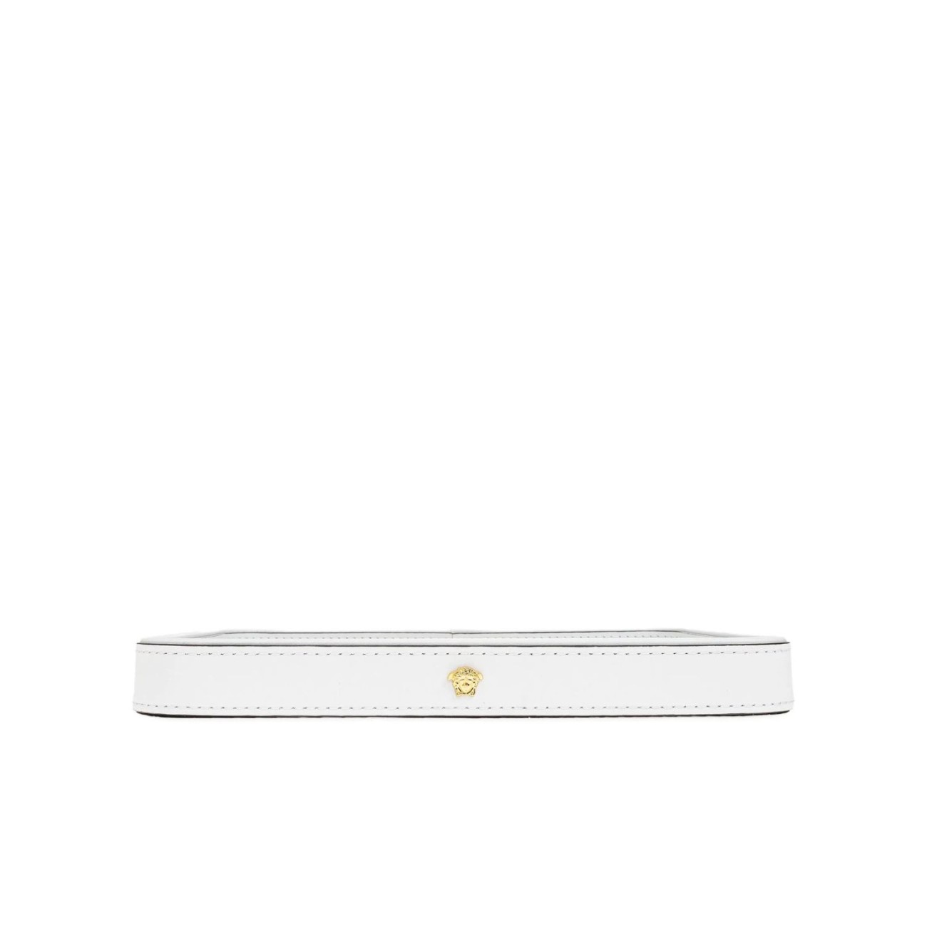 Versace Δίσκος δερμάτινος λευκός/χρυσός 24x17,5cm σειρά Medusa Gala by Rosenthal/Versace