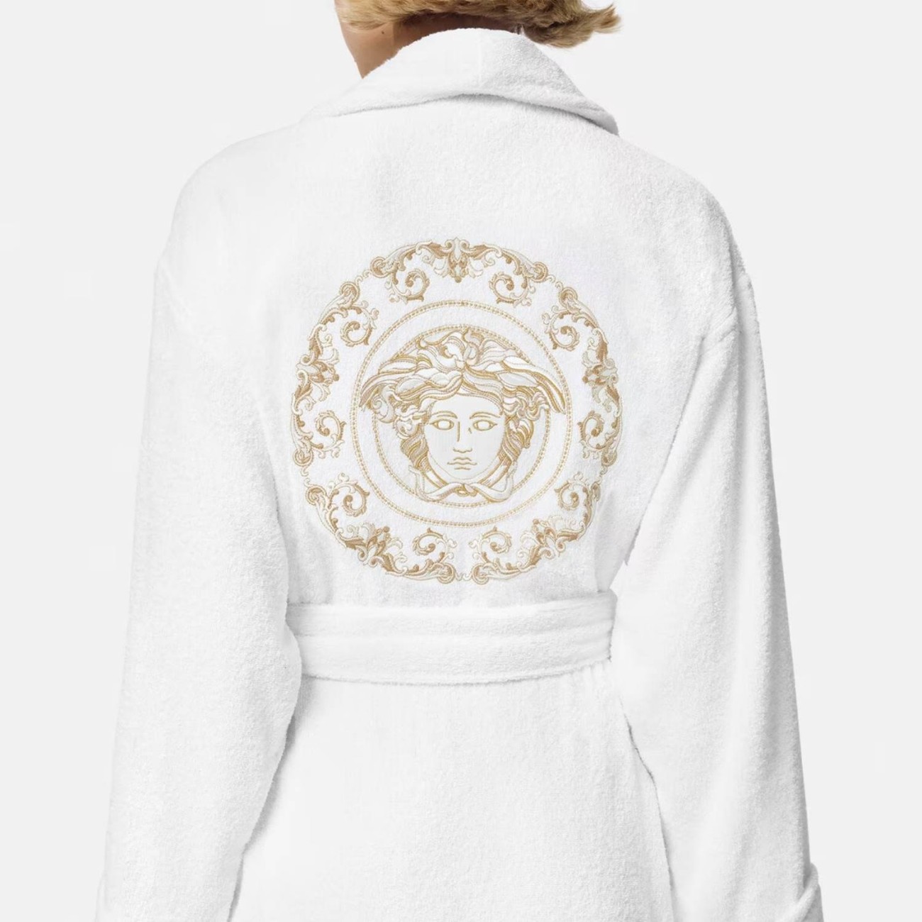 Versace Μπουρνούζι λευκό/χρυσό large σειρά Medusa Gala Μπουρνούζια