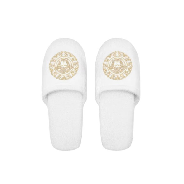 Versace Παντόφλες λευκό/χρυσό medium σειρά Medusa Gala