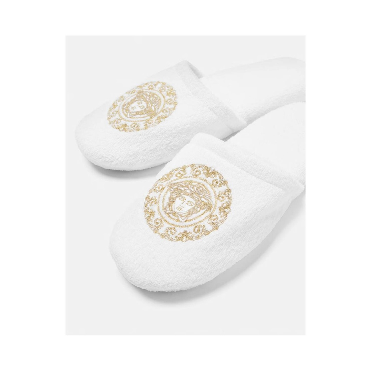 Versace Παντόφλες λευκό/χρυσό medium σειρά Medusa Gala Versace Λευκά Είδη