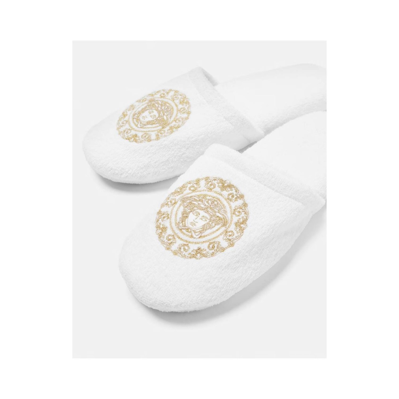 Versace Παντόφλες λευκό/χρυσό large σειρά Medusa Gala Versace Λευκά Είδη