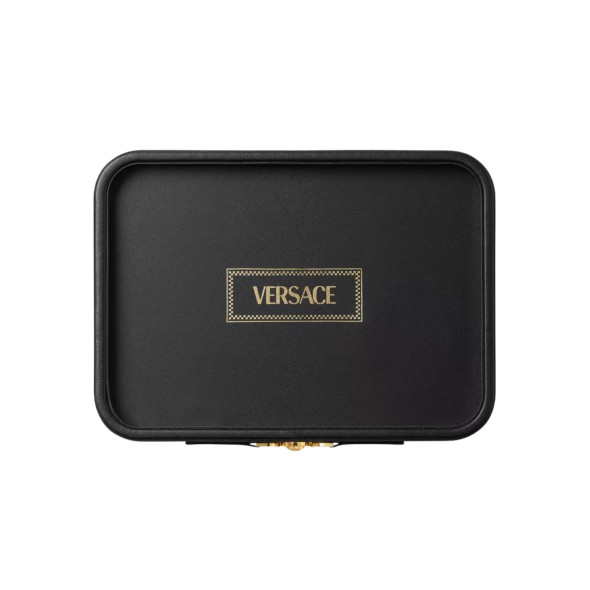 Versace Δίσκος δερμάτινος μαύρος 24x17,5cm σειρά Medusa 95