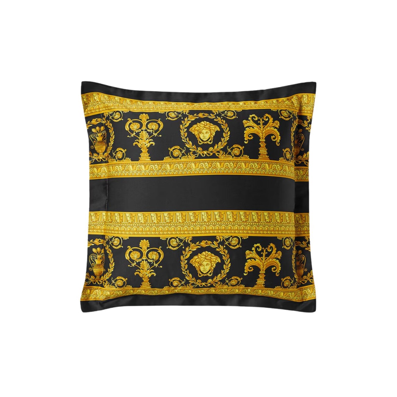 Versace Μαξιλάρι διακοσμητικό 45x45cm λευκό/χρυσό Double face σειρά I Heart Baroque Barocco Haze by Rosenthal/Versace
