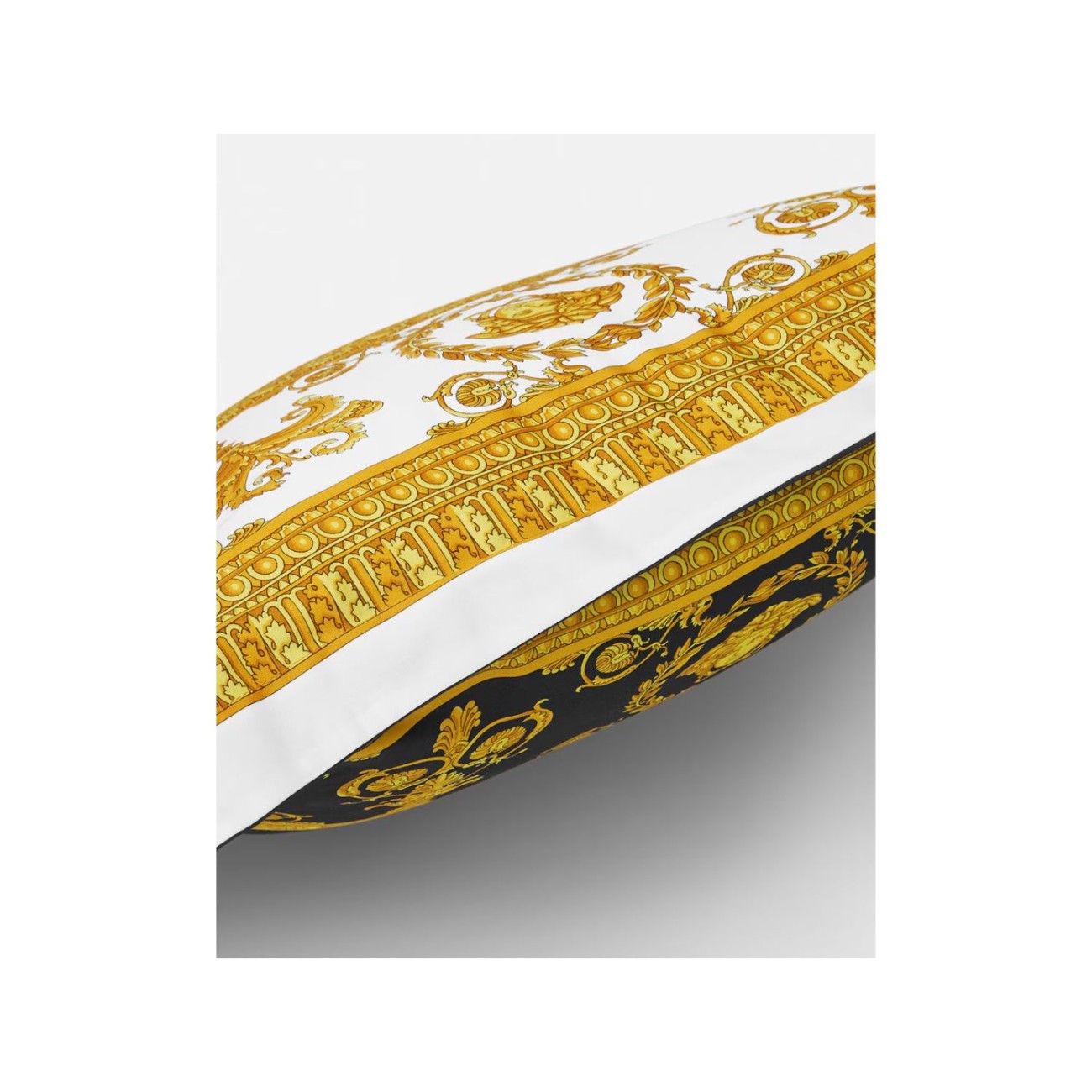 Versace Μαξιλάρι διακοσμητικό 45x45cm λευκό/χρυσό Double face σειρά I Heart Baroque Barocco Haze by Rosenthal/Versace