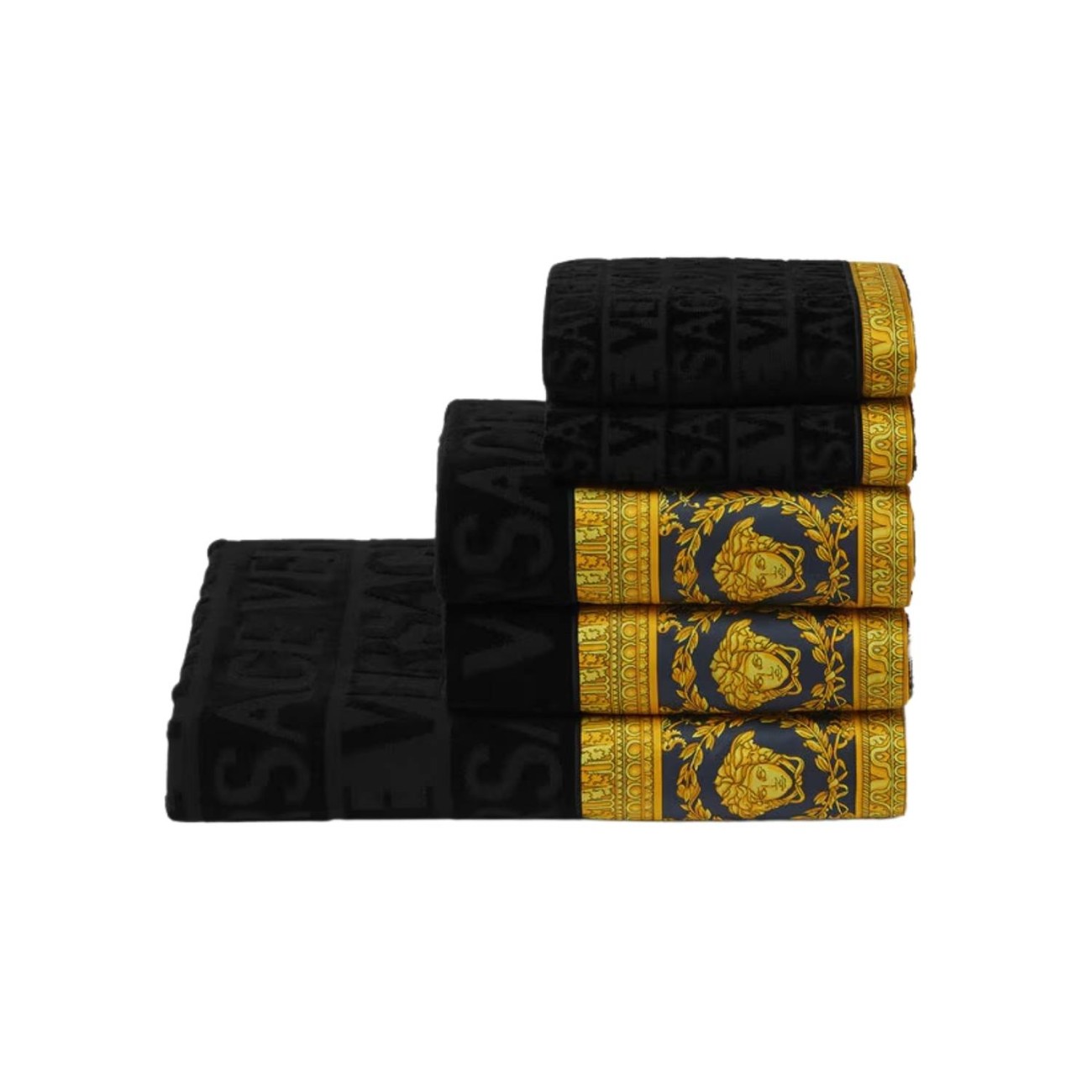 Versace Πετσέτες σετ 5 τεμ. μαύρο σειρά I Heart Baroque Πετσέτες