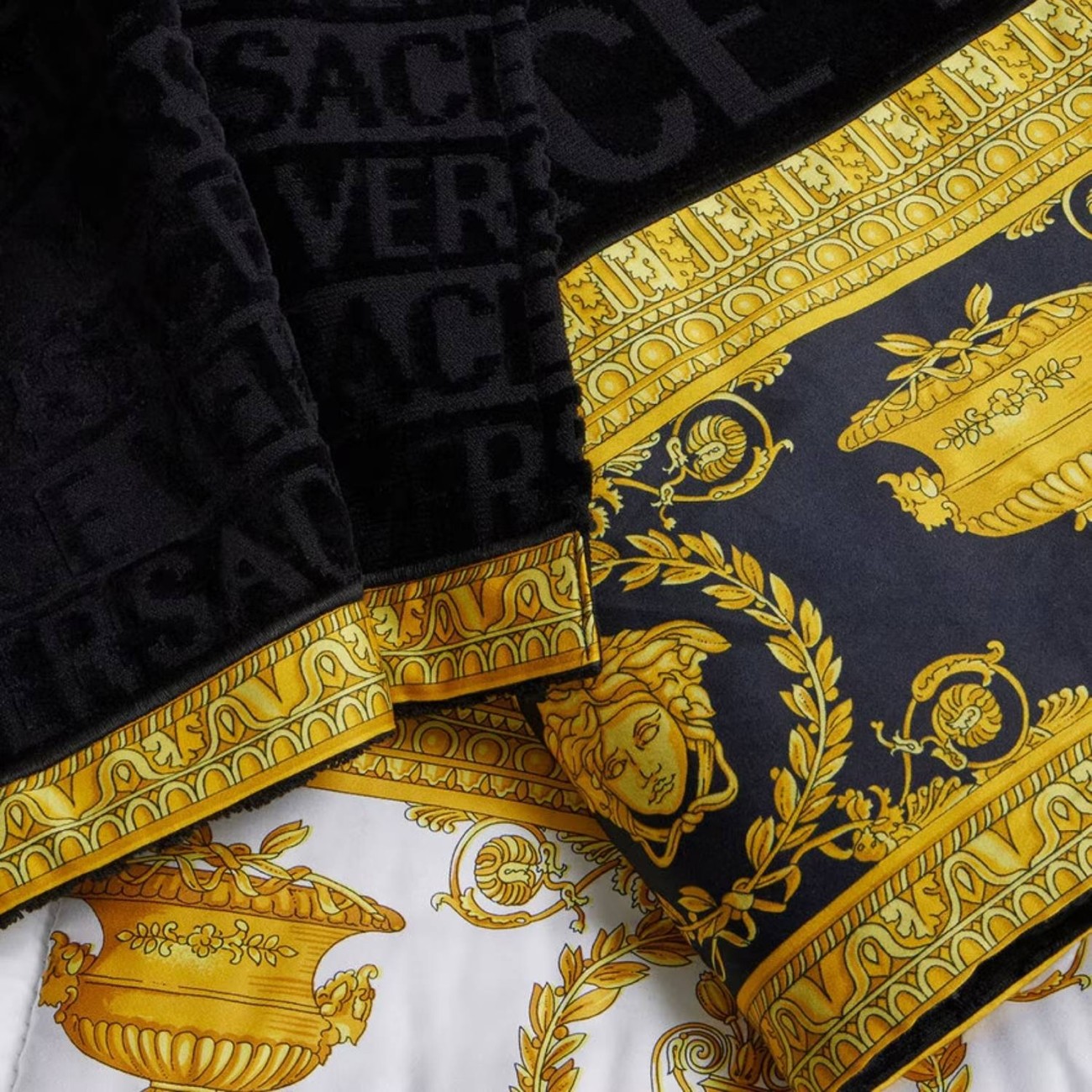 Versace Πετσέτες σετ 5 τεμ. μαύρο σειρά I Heart Baroque Πετσέτες
